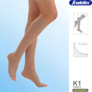 Κάλτσα κάτω γόνατος CLASS I με μικροΐνες 18-21mmHg Κωδ. 430