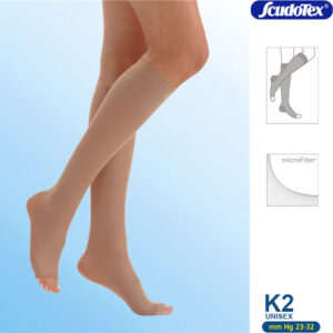 Κάλτσα κάτω γόνατος CLASS II με μικροΐνες 23-32mmHg Κωδ. 440